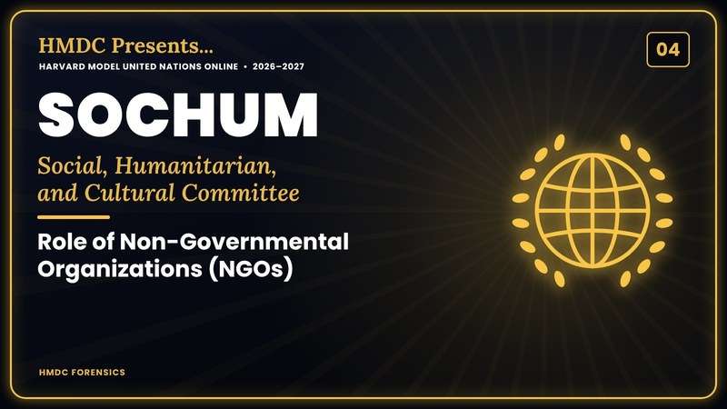 04SOCHUMSocial, Humanitarian, and Cultural CommitteeDecemberRole of Non-Governmental Organizations (NGOs)