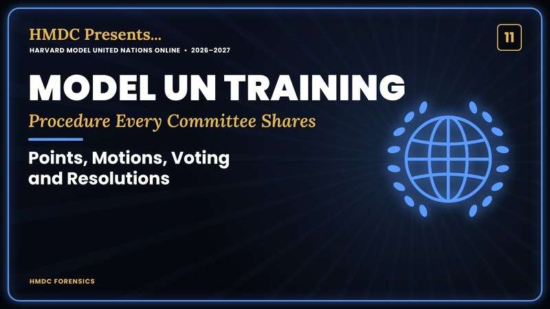 11Model UN TrainingProcedure every committee sharesTopicsPoints, motions, voting, resolutions and crisis directives